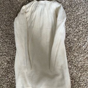 Sweater dress cream tone with grey bow